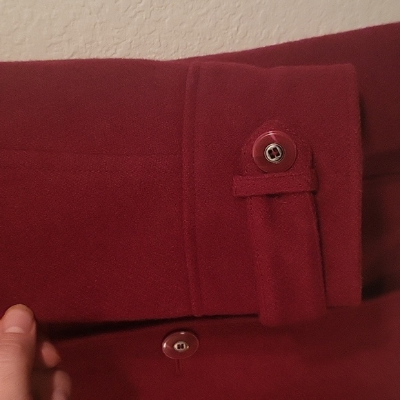 Vintage Lane Bryant Double Breasted Deep Red Peacoat sz 14/16 Lined, Wool Blend - Picture 7 of 14
